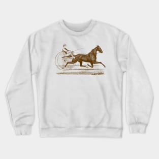 Harness Racing Horse Vintage Illustration Crewneck Sweatshirt